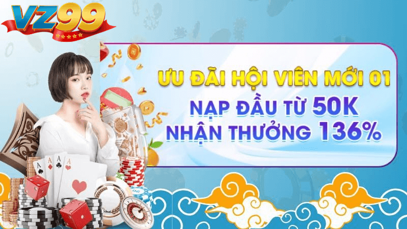 Nạp lần đầu tối thiểu 50K nhận thưởng tới 8.888K